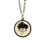 LKBEADS Argent sterling 925 | Collier petit nuage | Pendentif éclair | Avec chaîne de 45 cm. Taille : 24 mm | Plaqué argent délicat et simple, unisexe | LKRPS_00276