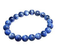 LKBEADS Bracelet élastique en kyanite naturelle de 10 mm | Pierre ronde à taille lisse | Pierre bleue | Bracelet énergétique extensible | Bracelet de guérison | Bijou fait main | LK_WOSB_00367_8