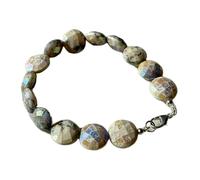 LKBEADS Bracelet en pierre de lune naturelle revêtue, 13 x 6 mm, taille facettée, couleur blanche, 19 cm (7,5 pouces), bracelet empilable, bijou fait main |LK_SLNK_00320