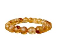 LKBEADS Citrine naturelle 8 mm | Pierre ronde à taille lisse | Pierre jaune | Bracelet extensible Dhan Yoga | Bracelet porte-bonheur | Bijou fait main | LK_WOSB_00073_7