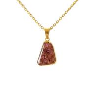 LKBEADS Collier avec pendentif en tourmaline rose naturelle, forme élégante, argent sterling 925 et chaîne câble de 45 cm (18 pouces). Bijou unisexe |LK_S_GP_0163