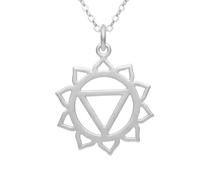 LKBEADS Collier chakra du plexus solaire petit modèle |LK_NLC_03030 | element peaks mt range pendant small yoga nature lover hiker climber travel gift with 18 inch chain