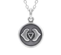 LKBEADS Collier chakra du troisième œil petit modèle |LK_NLC_03016 | 18 inch cable chain round tree charm necklace 24mm polished pendant 1.5mm thick nature inspired symbol