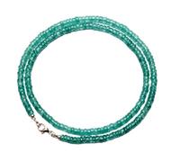 LKBEADS Collier de perles d'apatite naturelle, forme rondelle, couleur bleu turquoise, accessoire de cou, 5 mm | Collier de 43 cm, fait main, perles de cristal aux vertus curatives | LKSLF_NCK_00212