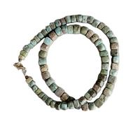 LKBEADS Collier de perles de larimar naturel, forme boîte, couleur bleue, accessoire de cou, 7-8 mm | Collier de 50 cm (20 pouces) fait main, perles de cristal aux vertus curatives | LKSLF_NCK_00215