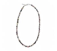 LKBEADS Collier de perles de tourmaline multicolores naturelles en forme de pépite (3-5 mm) | Collier de 43 cm (17 pouces) fait main, perles de cristal aux vertus curatives | LKSLF_NCK_00450