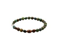 LKBEADS Collier de perles de turquoise naturelle africaine, forme roulée, couleur verte, accessoire de cou, 10 x 12-15 x 17 mm | Collier de 50 cm fait main, | LKSLF_NCK_00527