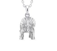 LKBEADS Collier dinosaure tricératops en argent sterling 925. |LK_NLC_03071 | earth element peaks mt range pendant small yoga nature lover hiker hunter travel with 18 inch chain