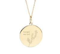 LKBEADS Collier en argent sterling 925 22-24 mm chaîne 45 cm pendentif breloque délicate fleur naissance septembre plaqué or | LKRPG_002286