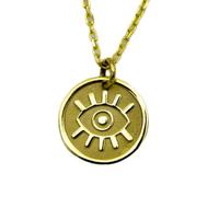 LKBEADS Collier en argent sterling 925 22-26 mm Chaîne de 45 cm Pendentif délicat contre le Protection Troisième Par Uluer Jewelry Plaqué or | LKRPG_001994