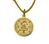 LKBEADS Collier en argent sterling 925 22 mm Chaîne 45 cm Pendentif sceau l'archange Jofiel - Sagesse divine Bijou d'illumination spirituelle Amulette protection angélique Plaqué or | LKRPG_001947