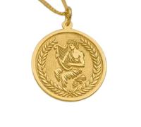 LKBEADS Collier en argent sterling 925 22 mm Chaîne de 45 cm Pendentif Apollon - Dieu du Soleil Mythologie grecque Unique pour lui ou elle Inspiré par la lumière Plaqué or | LKRPG_001843