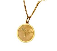 LKBEADS Collier en argent sterling 925 24 mm | chaîne de 45 cm | colibri | pendentif colibri | bijoux colibri | pour | pour maman | bijoux plaqués or | L_01227