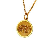 LKBEADS Collier en argent sterling 925 24 mm | Chaîne de 45 cm | Ours en origami | Pendentif maman ours | Breloque ours polaire | Famille | Anniversaire | Plaqué or | L_01375