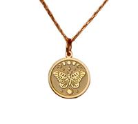 LKBEADS Collier en argent sterling 925 24 mm | Chaîne de 45 cm | Pendentif pompier | Pompier | Pendentif pièce pompier | Breloque pompier | Anniversaire | Bijoux plaqués or | L_01249