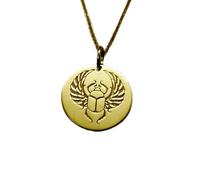 LKBEADS Collier en argent sterling 925 28 mm | Chaîne de 45 cm | Bijou égyptien scarabée | Pendentif scarabée égyptien | Breloque insecte volant | Bijou scarabée | Plaqué or égyptien | 00612