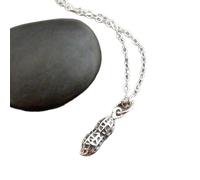 LKBEADS Collier en argent sterling 925 avec pendentif en forme de cacahuète, porte-bonheur, petit bijou délicat et gourmand, chaîne de 45 cm, plaqué argent, L_PN_0149
