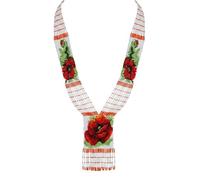 LKBEADS Collier Gerdan ukrainien à fleurs de rose, perles de rocaille, bijou traditionnel multicolore fait main | LK_UKRN_0986