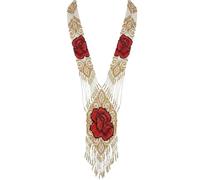 LKBEADS Collier Gerdan ukrainien à motif de rose, perles de rocaille, bijou traditionnel multicolore fait main | LK_UKRN_1025