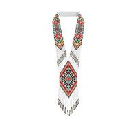 LKBEADS Collier Gerdan ukrainien à motif géométrique aztèque, perles de rocaille, bijou traditionnel multicolore fait main |LK_UKRN_1130