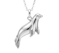 LKBEADS Collier lion de mer en argent sterling 925 | LK_NLC_03130 | two mushrooms in circle charm. shroom hunter. forager foraging fairytale pendant gift with 18 inch