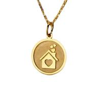 LKBEADS Collier pendentif cœur en argent sterling 925 doré | LK_NLC_01142 | Pendentif breloque gourmandise petit bijou délicat et raffiné à offrir au chef avec chaîne de 45 cm.