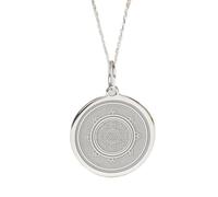 LKBEADS Collier pendentif Dharma Chakra en argent sterling 925 | Roue délicate | Chaîne de 45,7 cm (18 pouces) | Taille : 24 mm | Bijou unisexe fait main plaqué argent | LK_PNK_02275