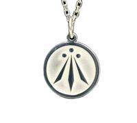 LKBEADS Collier pendentif en argent sterling 925, symbole celtique Awen, style druide, avec chaîne de 45 cm (18 pouces). Taille du pendentif : 24 mm. Plaqué argent délicat, unisexe. | LK_PNK_02446