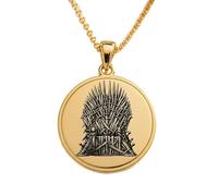 LKBEADS Collier pendentif gravé d'un philosophe grec classique, en argent sterling 925 plaqué or, avec chaîne câble de 45,7 cm (18 pouces). Bijou pour homme et femme | LKD_EGP_00696
