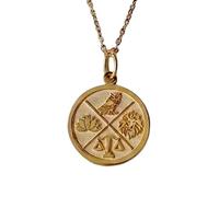 LKBEADS Collier pendentif médaillon symbolique | LK_NLC_01371 | Pendentif délicat et raffiné inspiré de l'art populaire du Jour des Morts et d'Halloween avec une chaîne de 45 cm en argent.