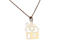 LKBEADS Collier pendentif minimaliste en argent sterling 925, représentant l'étoile de David, avec une chaîne maille forçat de 45 cm et un pendentif plaqué or. Bijou symbolique | LKD_3DM_00696