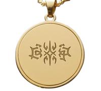 LKBEADS Collier pendentif orné d'un trident tribal, en argent sterling 925 plaqué or, avec chaîne câble de 45,7 cm (18 pouces). Bijou fait main pour homme et femme | LKD_EGP_00517