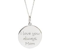 LKBEADS Collier pendentif prénom en argent sterling 925 | Bijou écrit à la main | Chaîne de 45 cm (18 pouces) | Taille : 24 mm | Plaqué argent | Bijou unisexe fait main | LK_PNK_02191