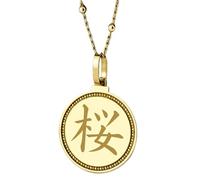 LKBEADS Collier pendentif rond de 28 mm en argent sterling 925, gravé d'une montagne de San Luis, Colorado, plaqué or, pour hommes et femmes, avec câble de 45 cm (18 pouces) |LK_ENGP_0254