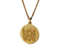 LKBEADS Collier pendentif tête de mort Memento Mori | LK_NLC_01615 | Petit pendentif clairvoyance symbole de justice d'amour et de protection avec un portrait d'œil unique de 45 cm (18 pouces).