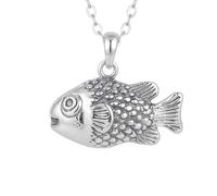 LKBEADS Collier petit motif poisson-globe tropical |LK_NLC_03087 | winter charm womens sports mountain hobby cold season snow athlete gift dainty with 18 inch chain