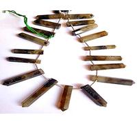 LKBEADS Labradorite Natural Gemstone Faceted Pencil Beads 8" Strand Loose Beads Multi Shape