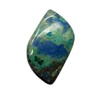 LKBEADS LKS 38 Cabochon fantaisie en azurite naturelle Chrysocolle 26 x 16 x 5 mm pour la fabrication de bijoux (bricolage, bague, pendentif, collier), 26x16x5mm, Gemme, Autres pierres précieuses