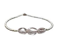 LKBEADS Morganite 10 x 7 mm forme ovale à facettes perles taillées 7 pouces fermoir plaqué argent bracelet pour hommes femmes |LK_STACK_04688