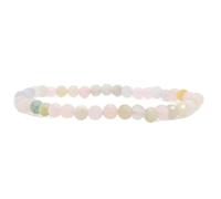 LKBEADS Morganite naturelle 4 mm | Pierre ronde à facettes | Pierre multicolore | Bracelet extensible « amour » | Bracelet de compassion | Bijou fait main | LK_WOSB_00927_8