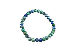 LKBEADS Natural Quantum Quattro 6 mm rondelle lisse 7 pouces pierres semi-précieuses bracelets à perles pour hommes femmes bracelet perles cristal extensible unisexe, Free, Gemmstone, Quantum Quattro