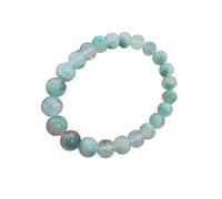 LKBEADS Natural Very Rare Ajoite 12 mm Ronde lisse 17,8 cm Bracelet à perles semi-précieuses pour hommes et femmes Bracelet à perles en cristal extensible unisexe, Free, Gemstone, Très rare Ajoite