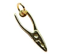 LKBEADS Pendentif pince d'électricien | en acier inoxydable | plaqué or, 19 x 6 mm | Bijou d'outils, style électrique | LK_CHP_0167_w