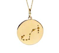 LKBEADS Pendentif représentant la constellation du Scorpion | LK_NLC_02080 | plated 28mm round mythical phoenix medallion with 18 inch cable chain rebirth strength symbol jewelry