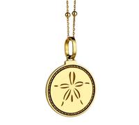 LKBEADS Pendentif rond de 28 mm en argent sterling 925 gravé du Mont Rainier, plaqué or, pour hommes et femmes, avec câble de 45 cm (18 pouces), bijou fait main |LK_ENGP_0740