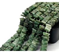 LKBEADS - Perles rondes en émeraude naturelle - 5-6 mm - Perles Heishi - Boucles d'oreilles et colliers - Fabrication de bijoux