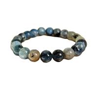 LKBEADS Pierre de kyanite naturelle 8 mm | Forme ronde, taille lisse | Pierre multicolore | Bracelet élastique | Bracelet de guérison | Bijou fait main | LK_WOSB_00099_7