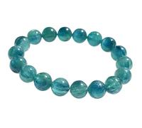 LKBEADS Pierre précieuse de kyanite bleu-vert naturelle de 11 mm | Forme ronde, taille lisse | Pierre bleue | Bracelet élastique énergétique | Bracelet de guérison | Bijou fait main | LK_WOSB_00381_7