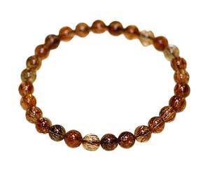 LKBEADS Pierre précieuse naturelle Super Seven 7 mm | Forme ronde, taille lisse | Couleur orange | Bracelet élastique énergétique | Bracelet de guérison | Bijou fait main | LK_WOSB_00718_8