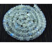 LKBEADS Rainbow Moonstone Smooth Tyre Shapes- 14" Strand -Stones measure- 4mm